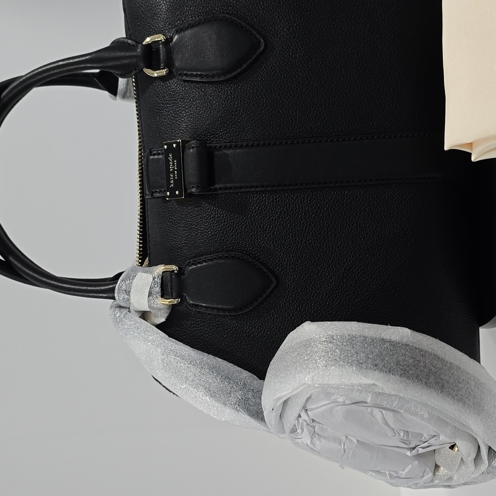 Kate Spade Black Satchel with Gold Accents - Picture 6 of 15